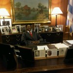 Scottie Pippen in Mayor Daley's Office - Chicago